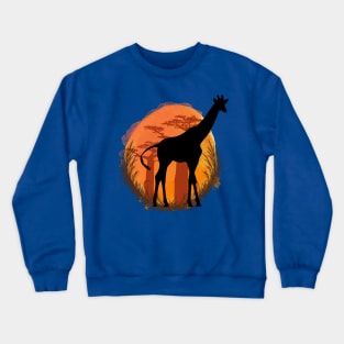 Giraffe Silhouette - Savannah Crewneck Sweatshirt